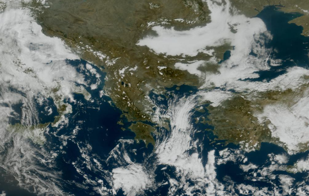 Τελευταία δορυφορική εικόνα νεφοκάλυψης