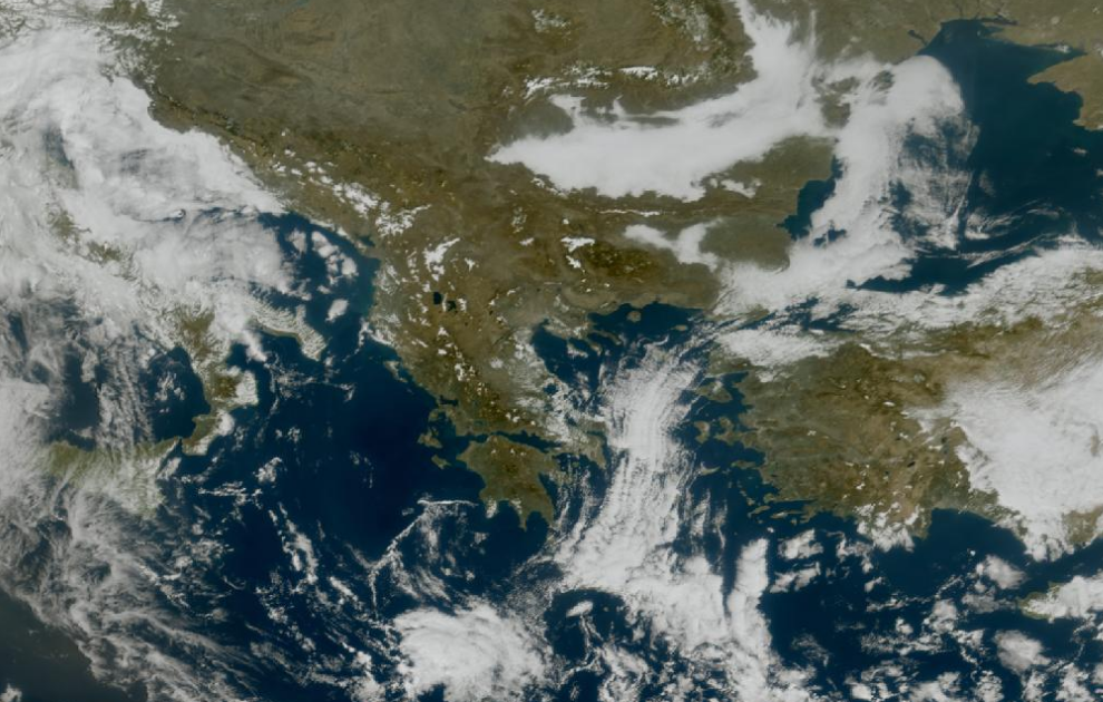 Τελευταία δορυφορική εικόνα νεφοκάλυψης