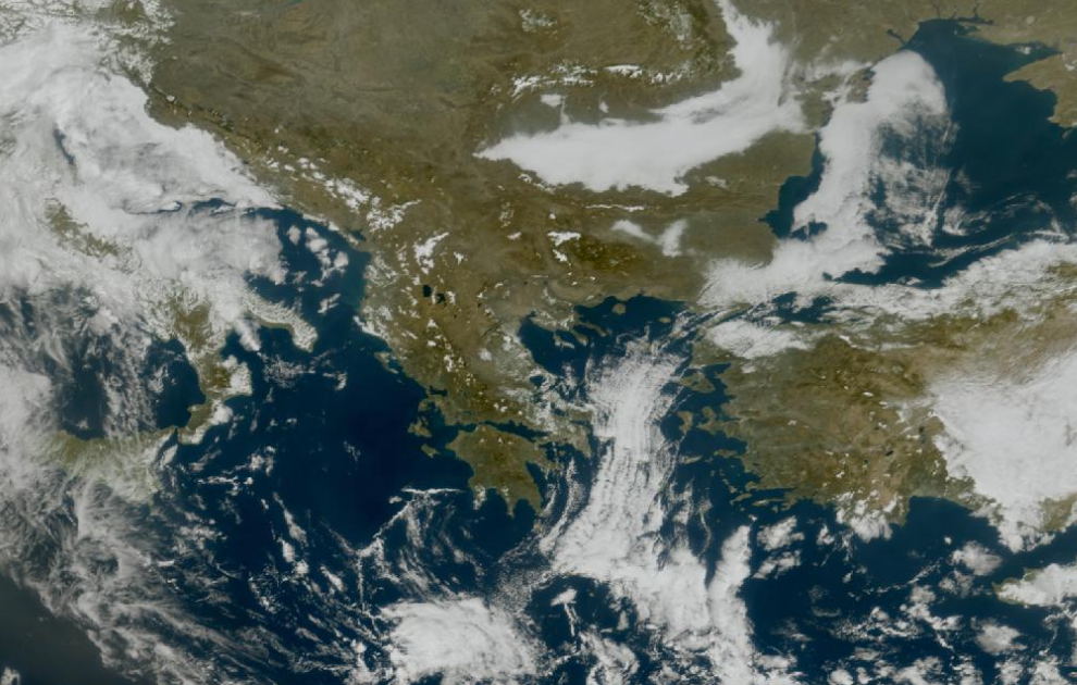 Τελευταία δορυφορική εικόνα νεφοκάλυψης