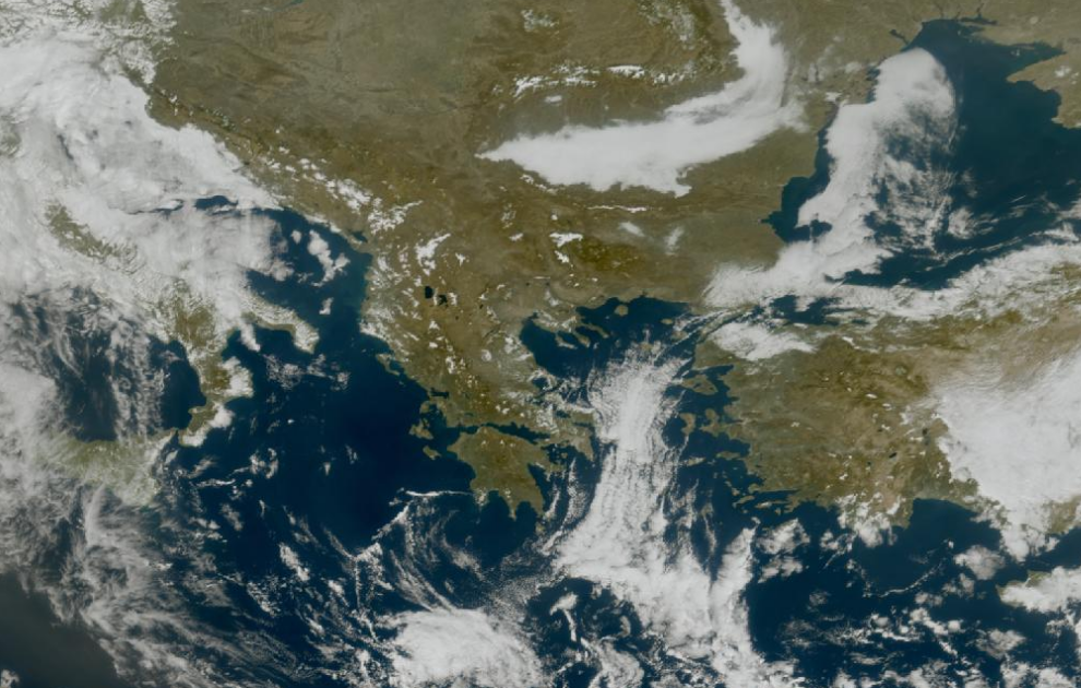 Τελευταία δορυφορική εικόνα νεφοκάλυψης