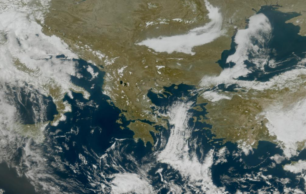 Τελευταία δορυφορική εικόνα νεφοκάλυψης