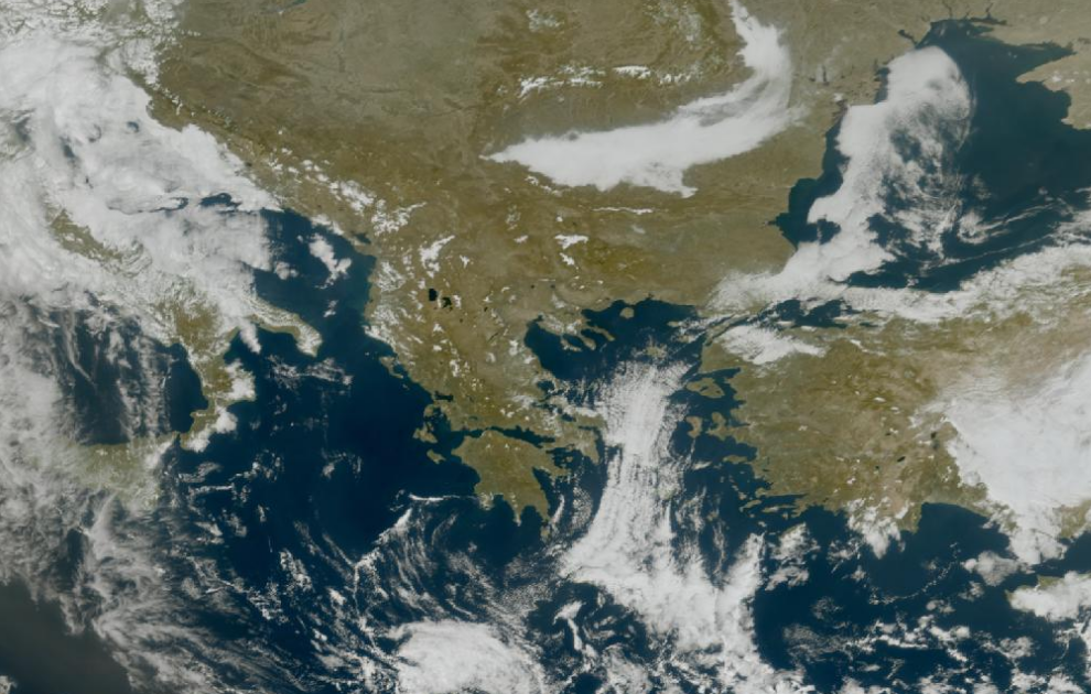 Τελευταία δορυφορική εικόνα νεφοκάλυψης