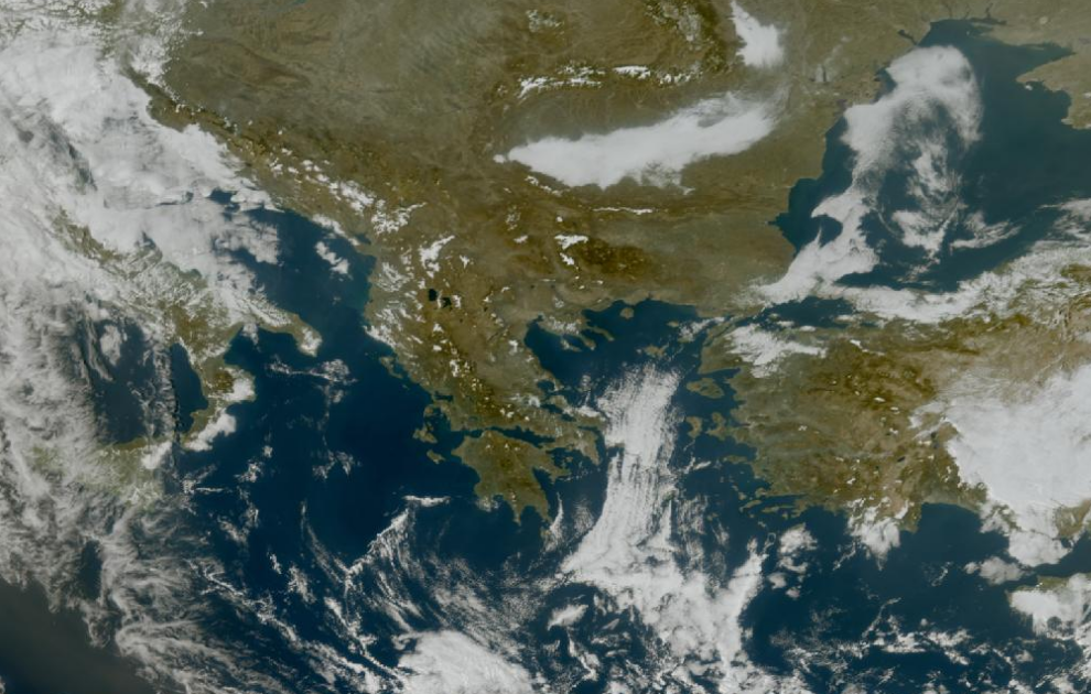 Τελευταία δορυφορική εικόνα νεφοκάλυψης