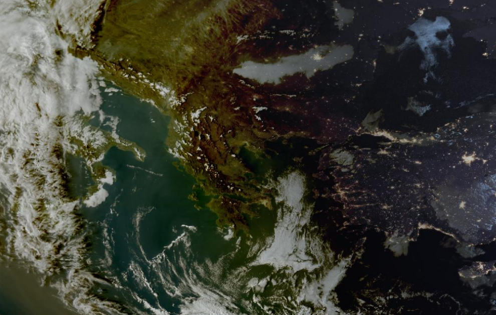 Τελευταία δορυφορική εικόνα νεφοκάλυψης