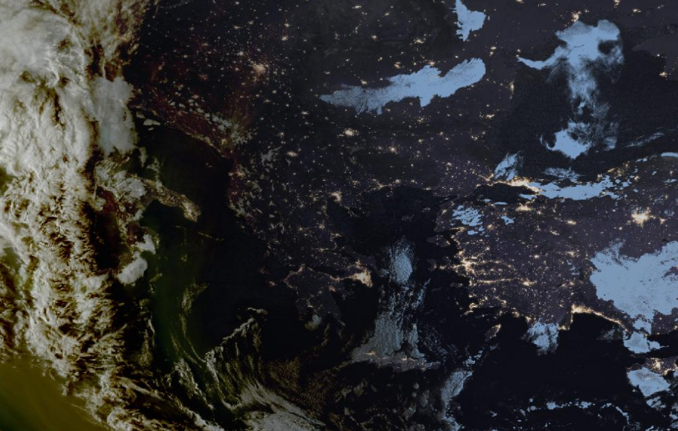 Τελευταία δορυφορική εικόνα νεφοκάλυψης