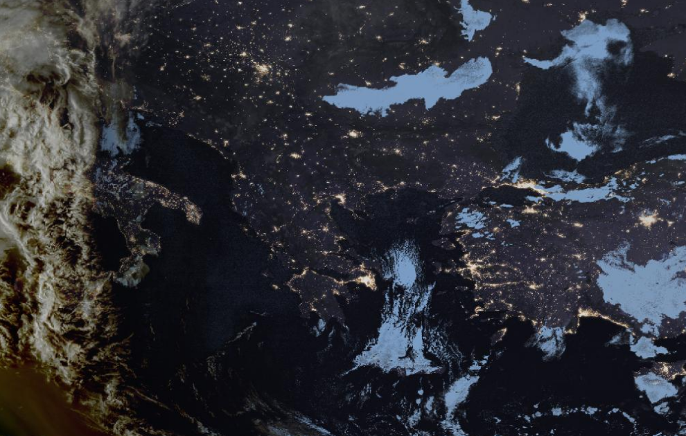 Τελευταία δορυφορική εικόνα νεφοκάλυψης