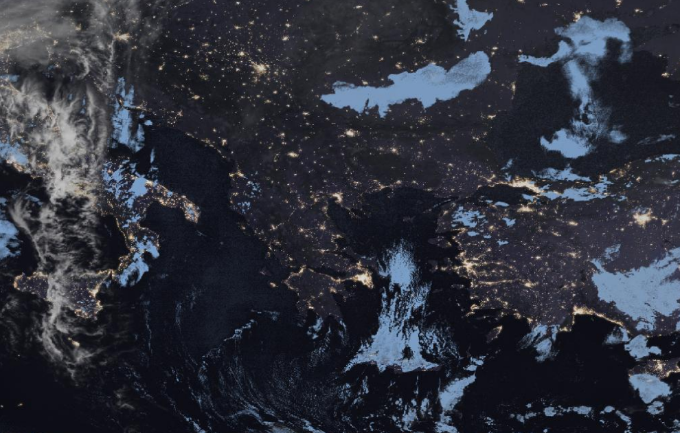 Τελευταία δορυφορική εικόνα νεφοκάλυψης