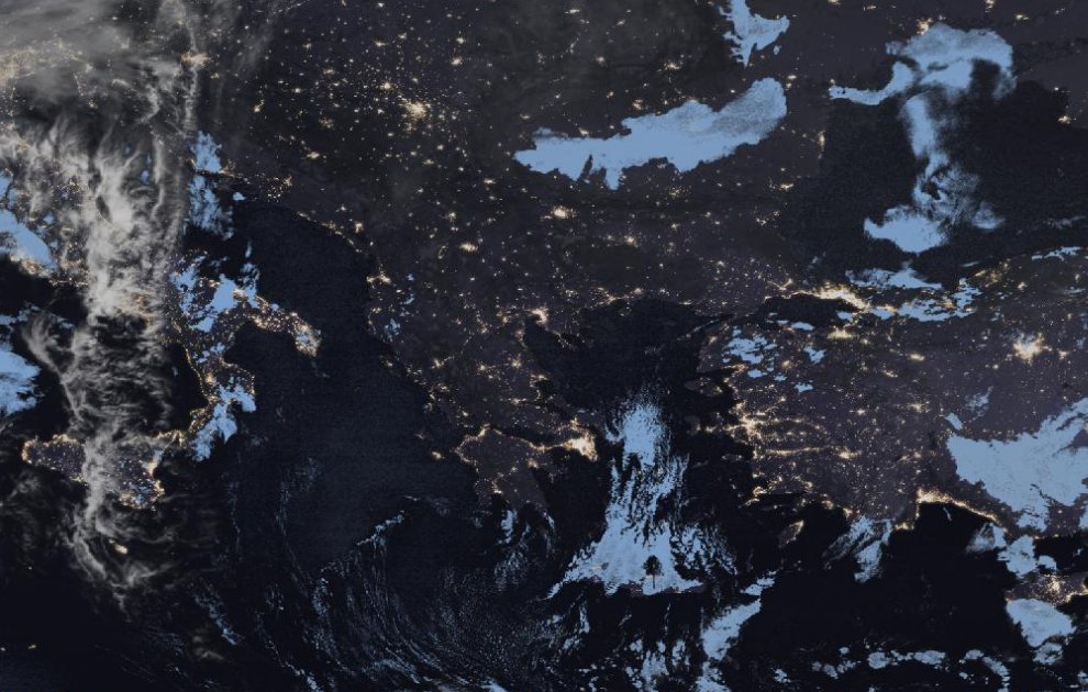 Τελευταία δορυφορική εικόνα νεφοκάλυψης