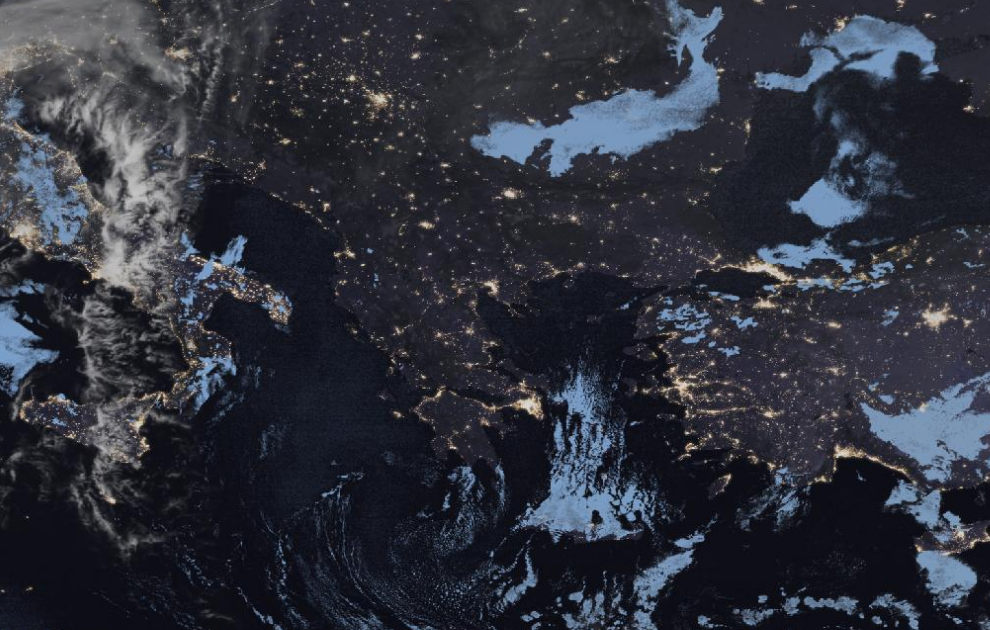 Τελευταία δορυφορική εικόνα νεφοκάλυψης