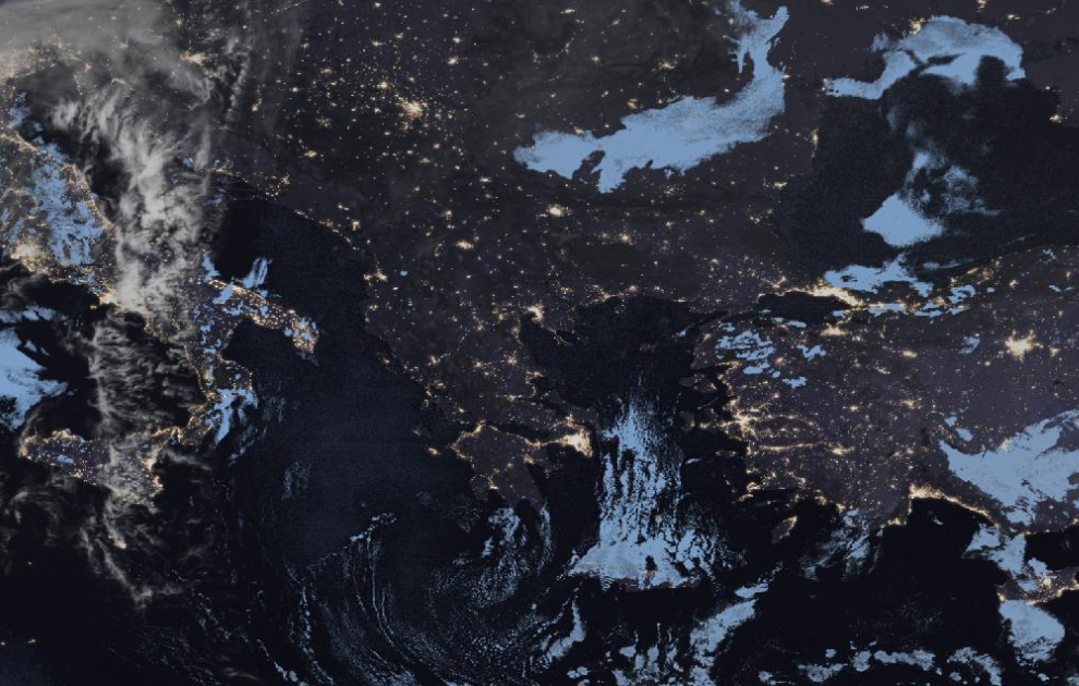 Τελευταία δορυφορική εικόνα νεφοκάλυψης