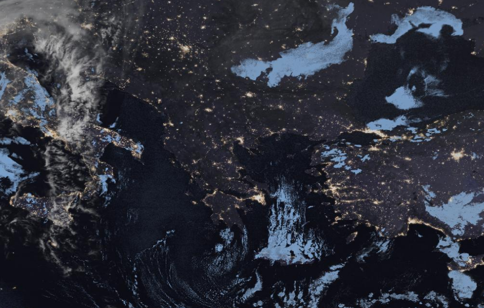 Τελευταία δορυφορική εικόνα νεφοκάλυψης