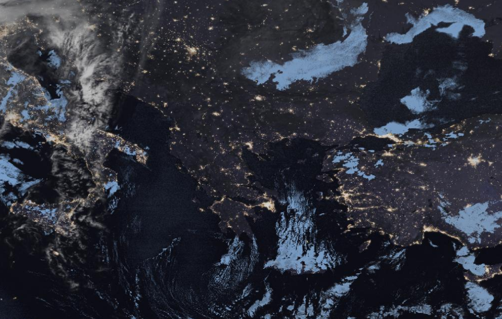 Τελευταία δορυφορική εικόνα νεφοκάλυψης