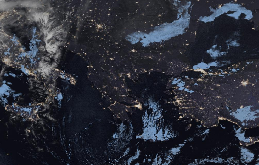 Τελευταία δορυφορική εικόνα νεφοκάλυψης