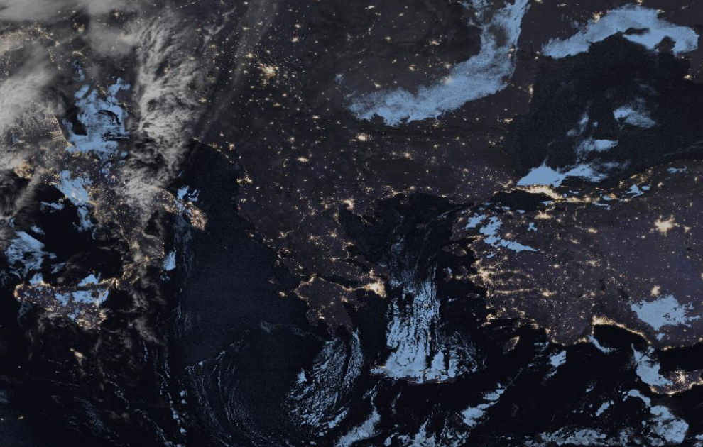 Τελευταία δορυφορική εικόνα νεφοκάλυψης