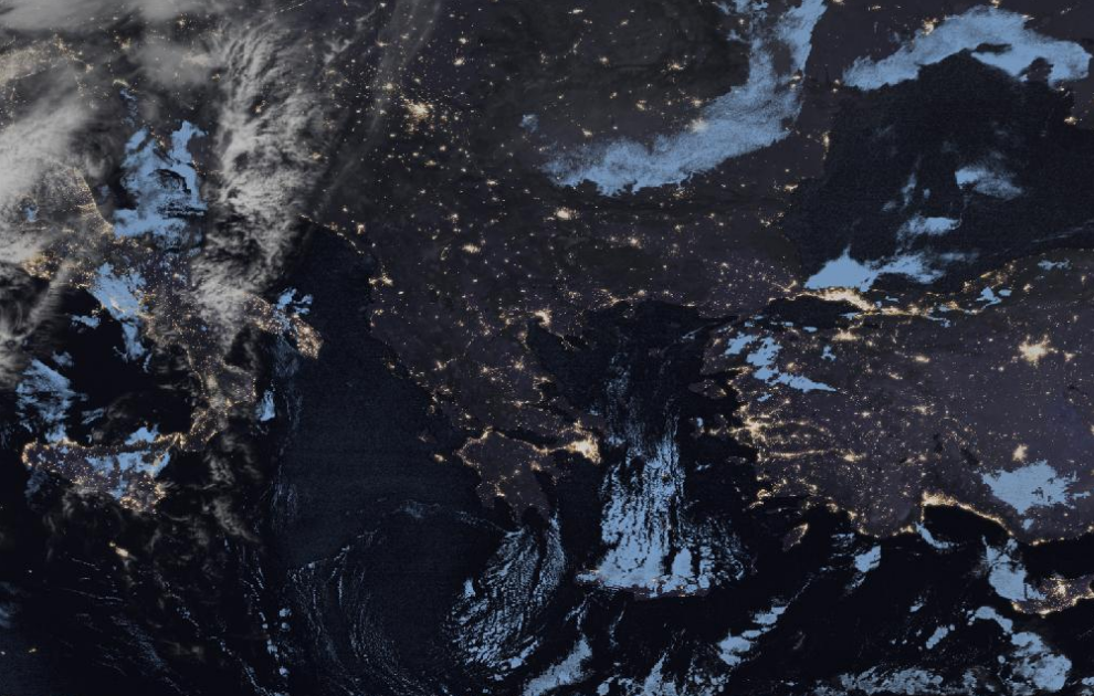 Τελευταία δορυφορική εικόνα νεφοκάλυψης