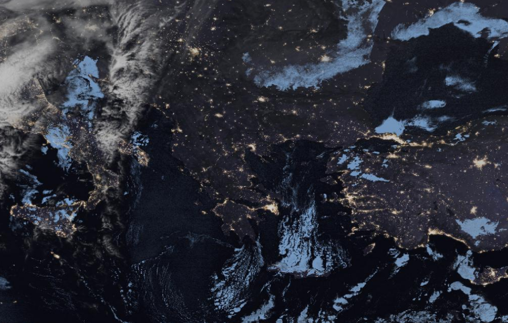 Τελευταία δορυφορική εικόνα νεφοκάλυψης