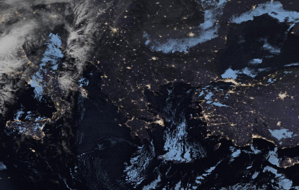 Τελευταία δορυφορική εικόνα νεφοκάλυψης