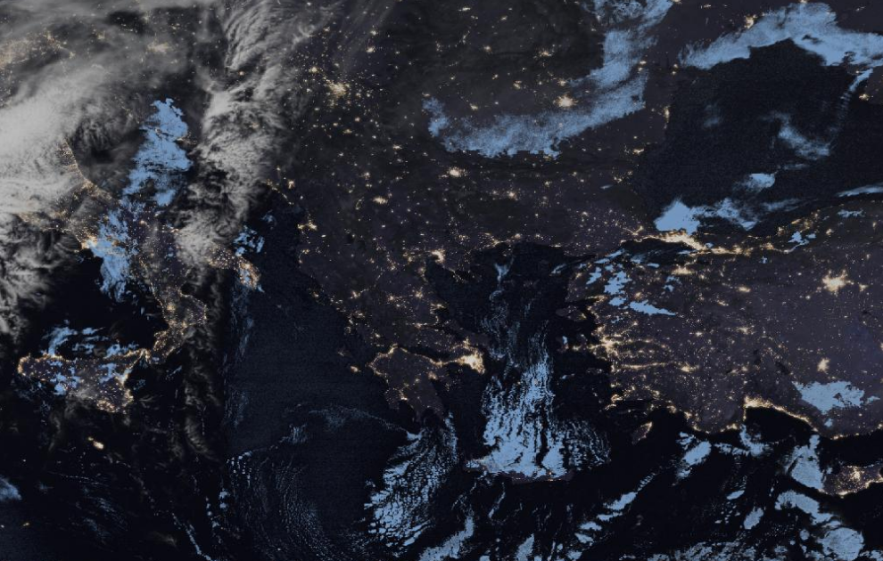 Τελευταία δορυφορική εικόνα νεφοκάλυψης