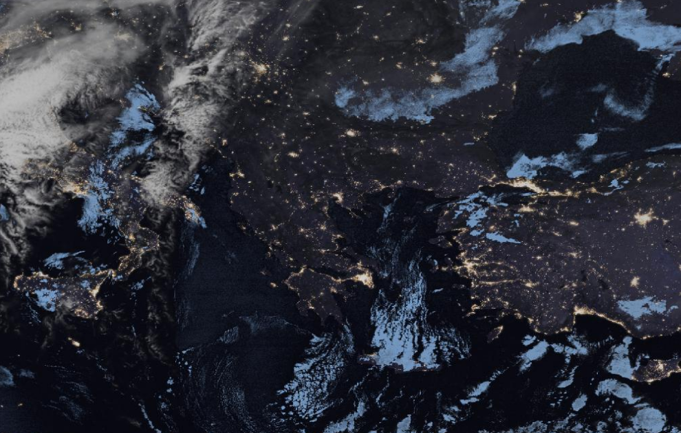 Τελευταία δορυφορική εικόνα νεφοκάλυψης