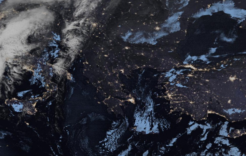 Τελευταία δορυφορική εικόνα νεφοκάλυψης