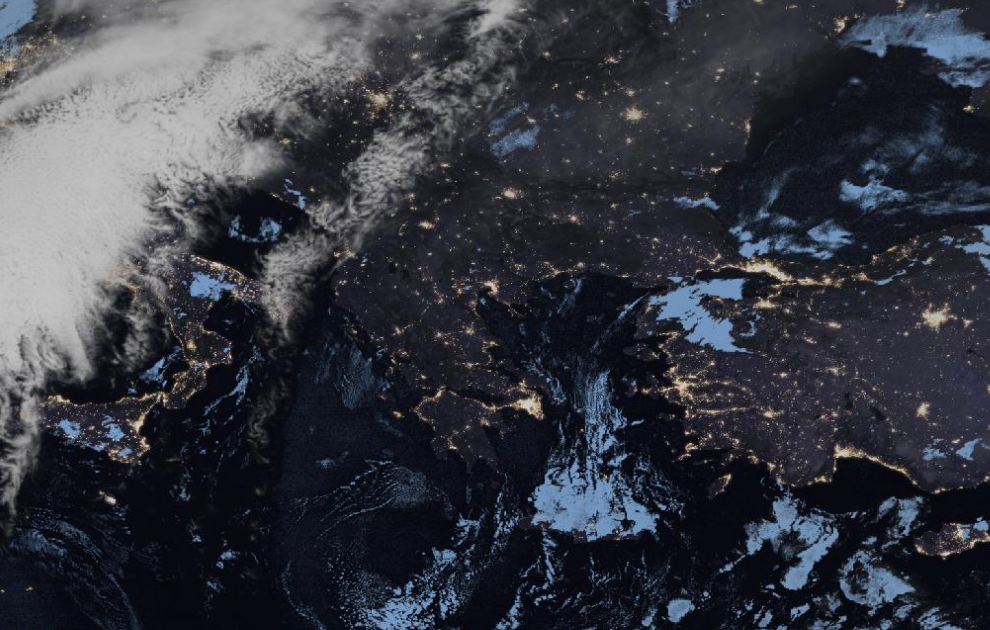 Τελευταία δορυφορική εικόνα νεφοκάλυψης