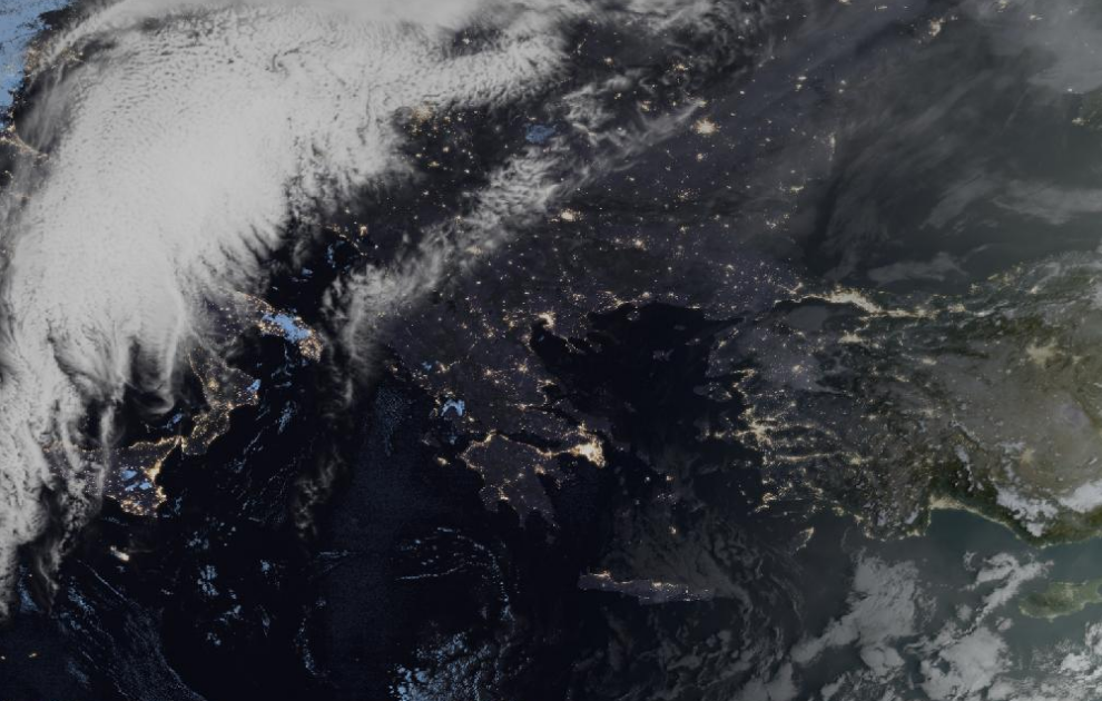 Τελευταία δορυφορική εικόνα νεφοκάλυψης