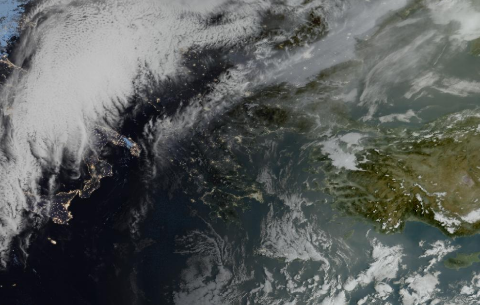 Τελευταία δορυφορική εικόνα νεφοκάλυψης