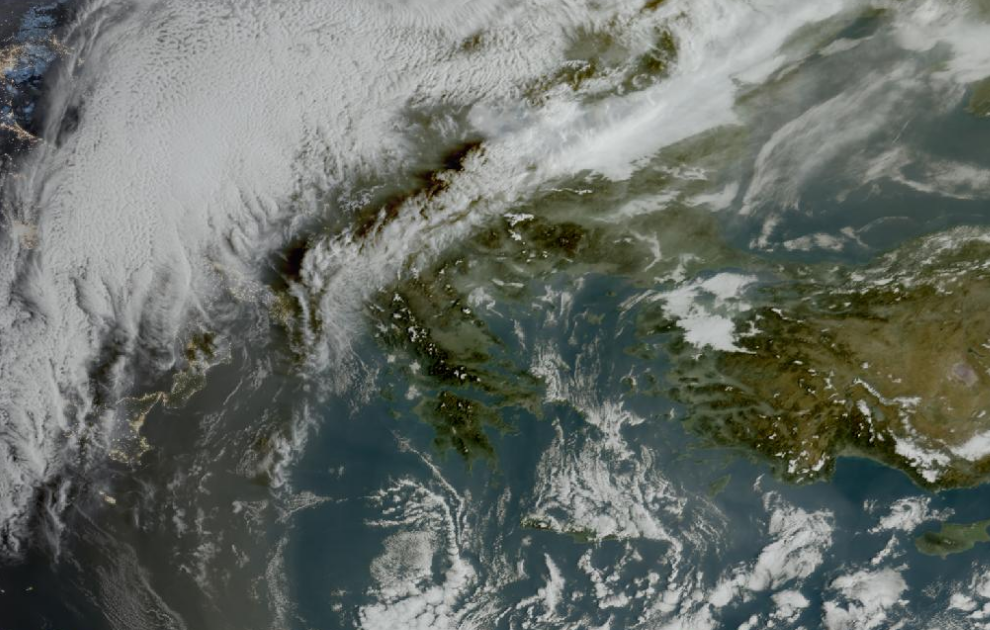 Τελευταία δορυφορική εικόνα νεφοκάλυψης