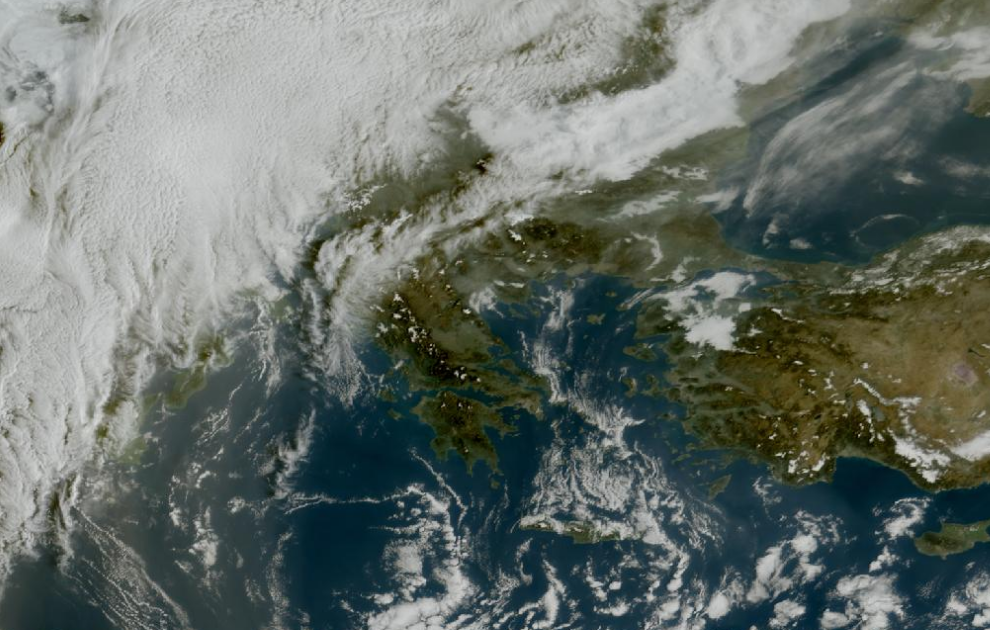 Τελευταία δορυφορική εικόνα νεφοκάλυψης