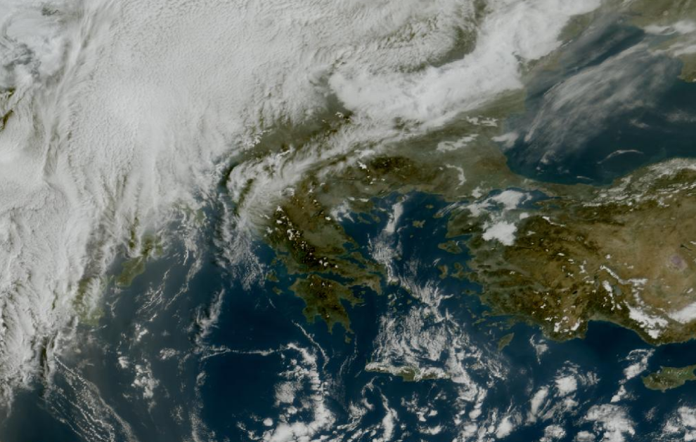 Τελευταία δορυφορική εικόνα νεφοκάλυψης