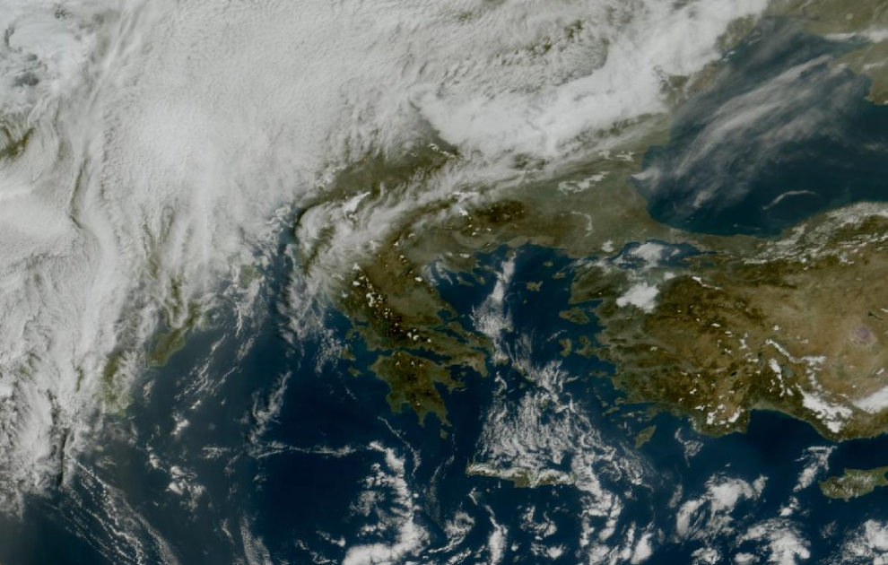 Τελευταία δορυφορική εικόνα νεφοκάλυψης