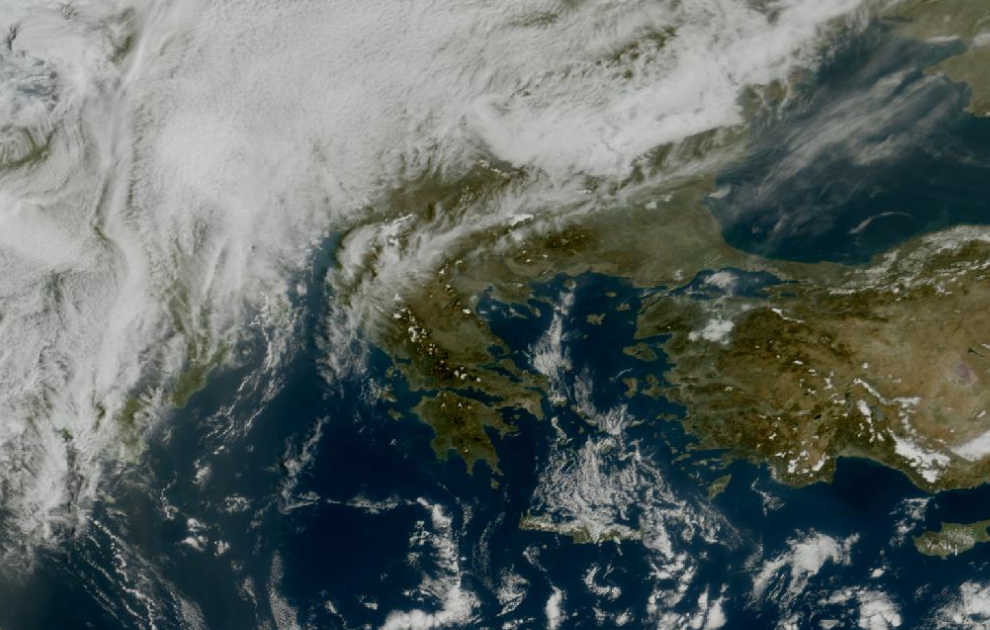 Τελευταία δορυφορική εικόνα νεφοκάλυψης