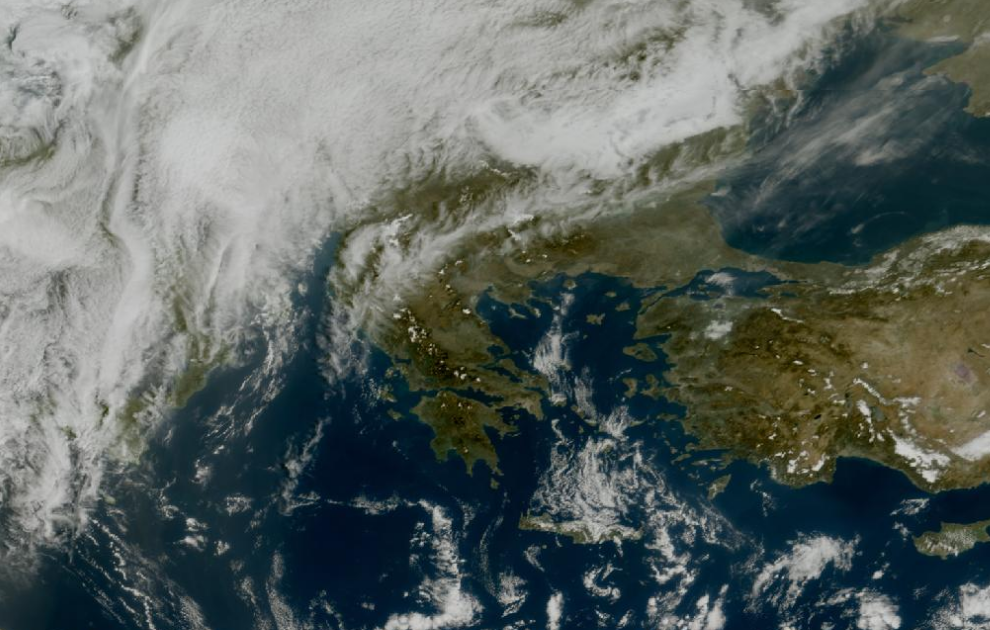 Τελευταία δορυφορική εικόνα νεφοκάλυψης