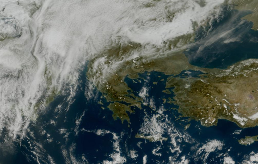 Τελευταία δορυφορική εικόνα νεφοκάλυψης