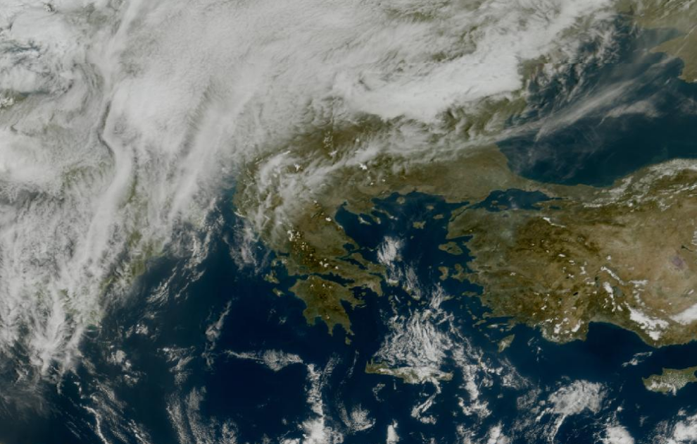 Τελευταία δορυφορική εικόνα νεφοκάλυψης