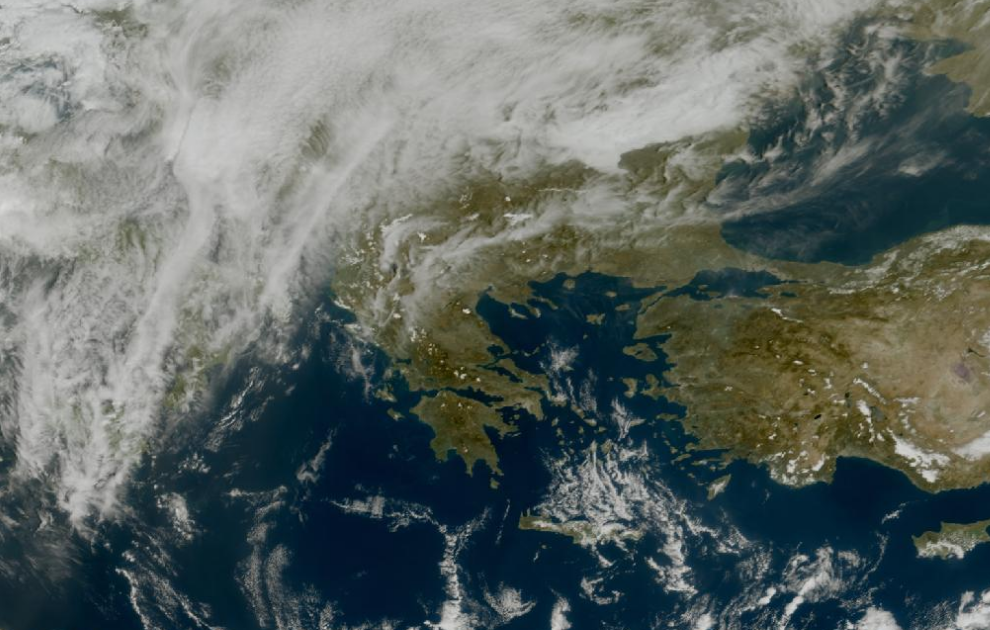 Τελευταία δορυφορική εικόνα νεφοκάλυψης