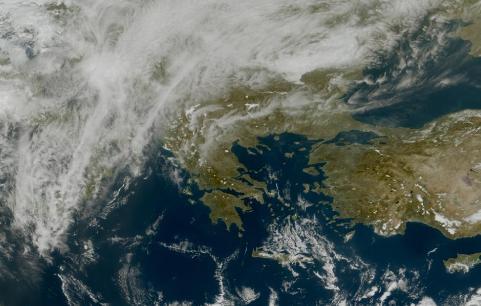 Τελευταία δορυφορική εικόνα νεφοκάλυψης