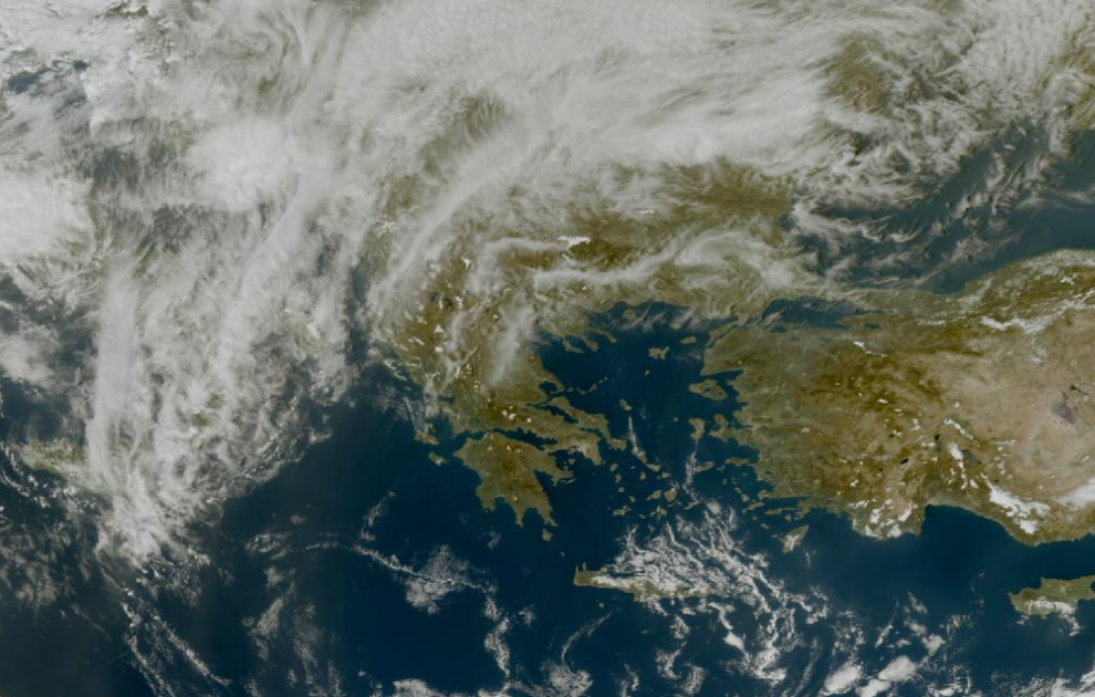 Τελευταία δορυφορική εικόνα νεφοκάλυψης