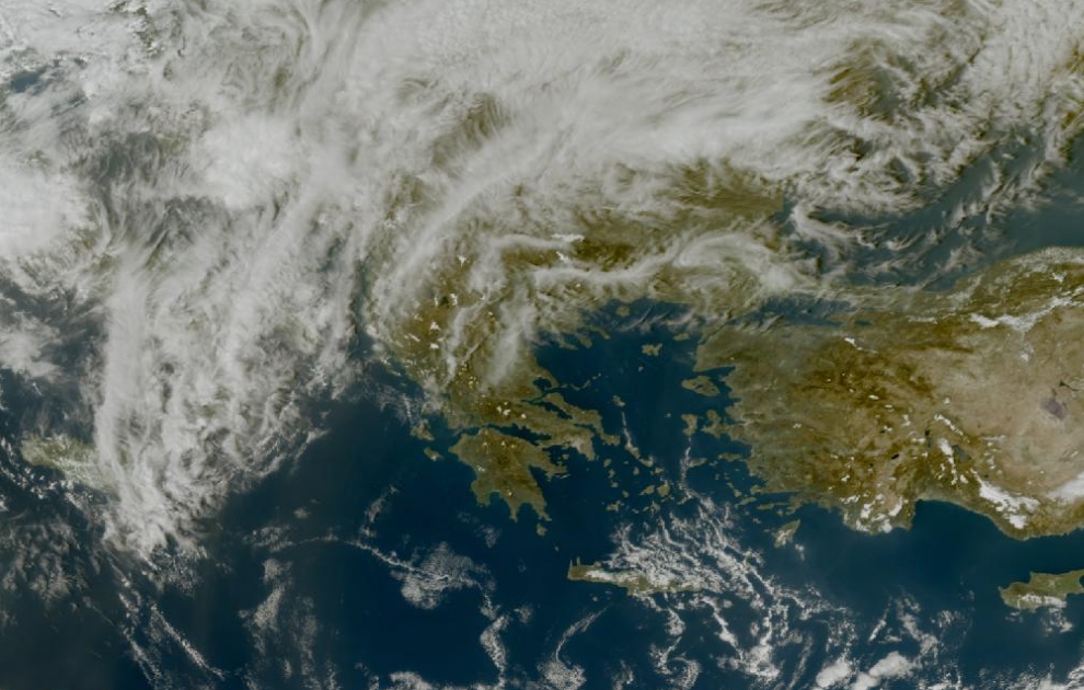 Τελευταία δορυφορική εικόνα νεφοκάλυψης