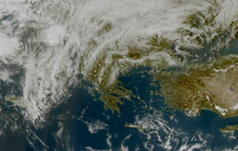 Τελευταία δορυφορική εικόνα νεφοκάλυψης