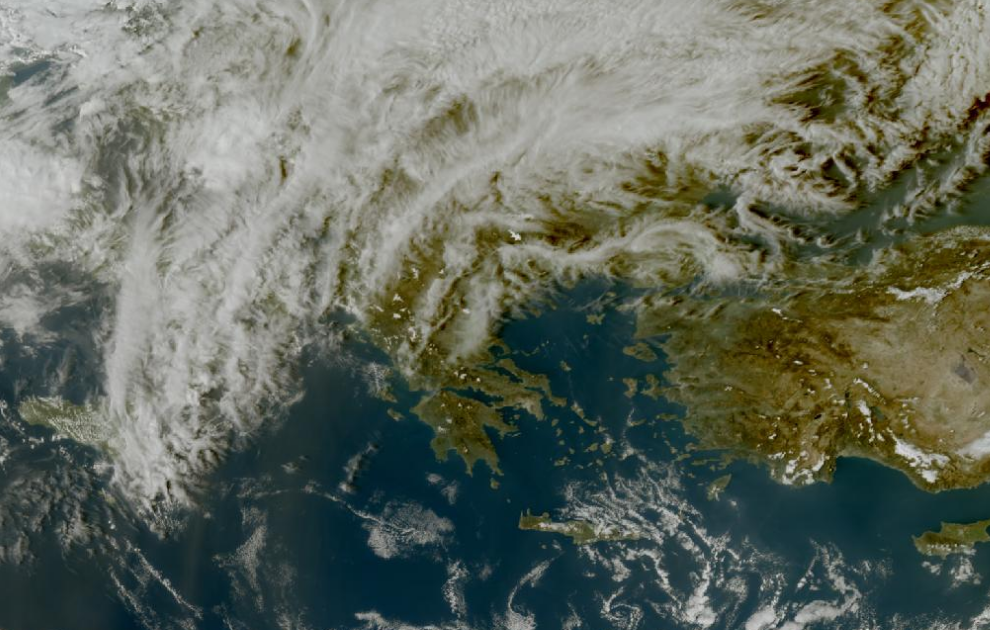 Τελευταία δορυφορική εικόνα νεφοκάλυψης