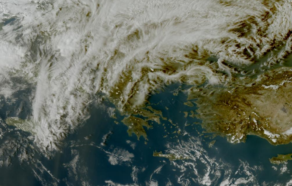 Τελευταία δορυφορική εικόνα νεφοκάλυψης