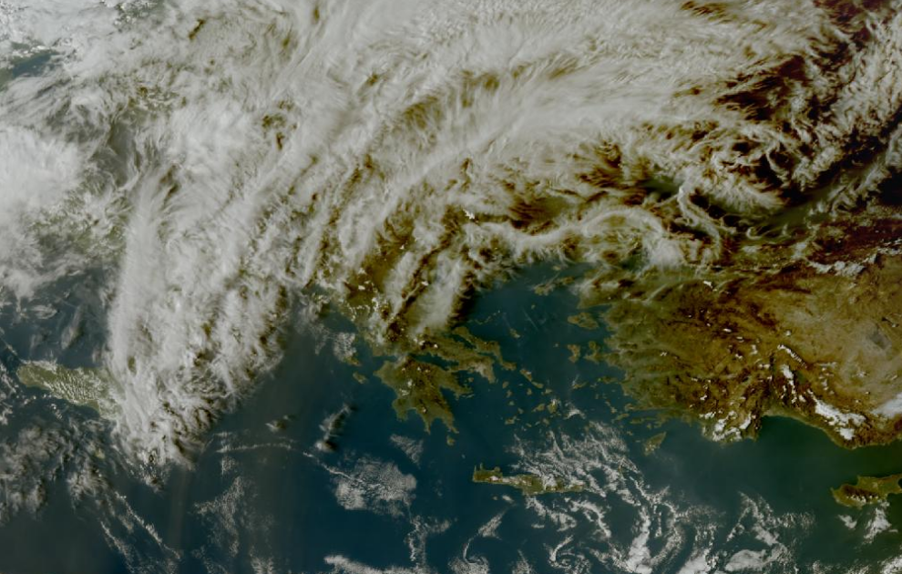 Τελευταία δορυφορική εικόνα νεφοκάλυψης