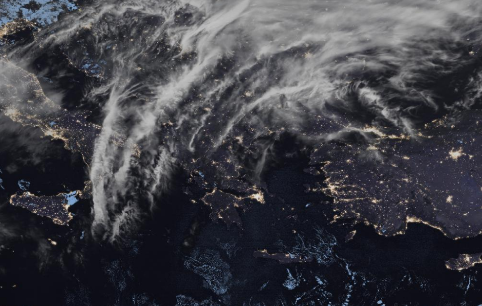 Τελευταία δορυφορική εικόνα νεφοκάλυψης