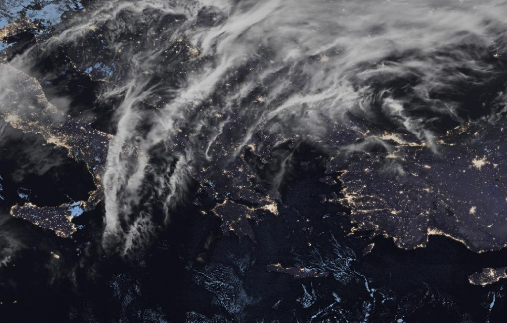 Τελευταία δορυφορική εικόνα νεφοκάλυψης