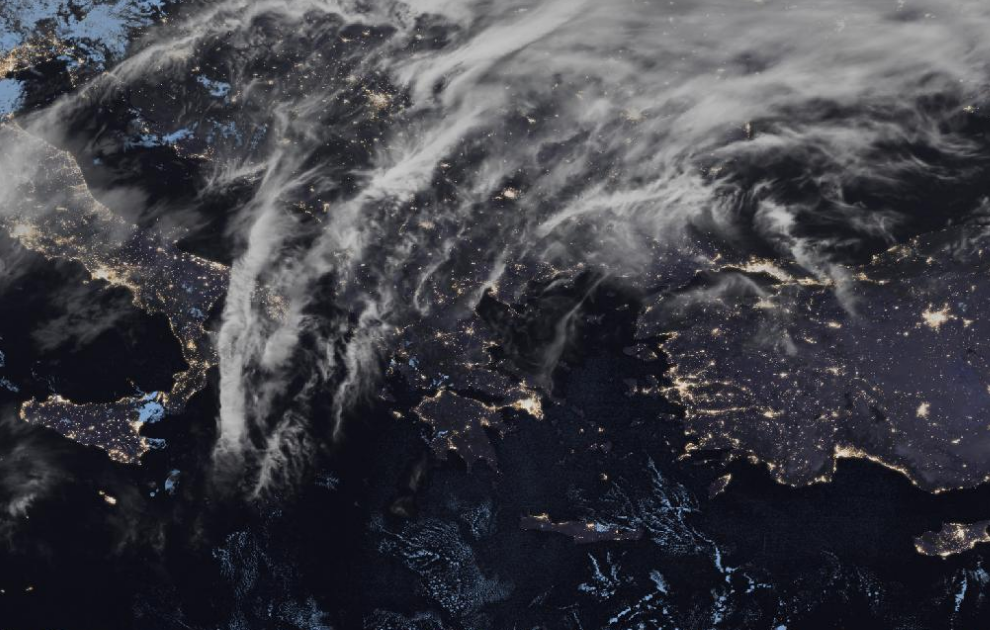 Τελευταία δορυφορική εικόνα νεφοκάλυψης