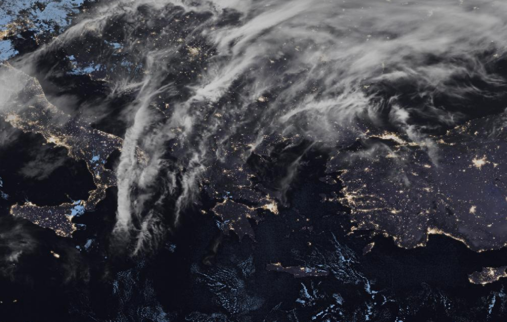 Τελευταία δορυφορική εικόνα νεφοκάλυψης