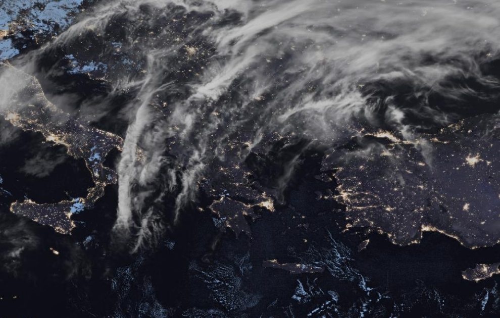 Τελευταία δορυφορική εικόνα νεφοκάλυψης