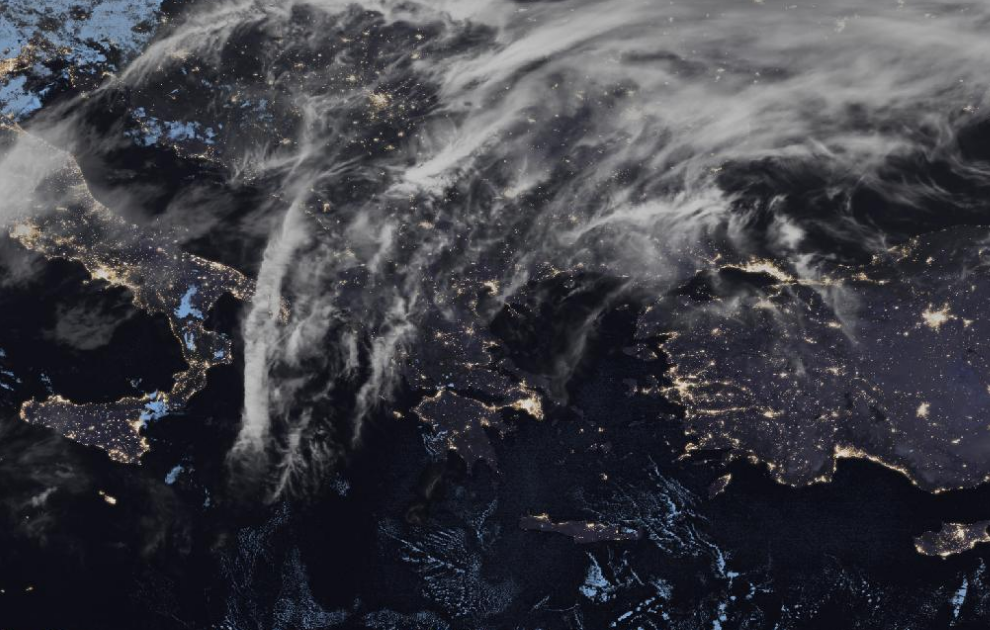 Τελευταία δορυφορική εικόνα νεφοκάλυψης