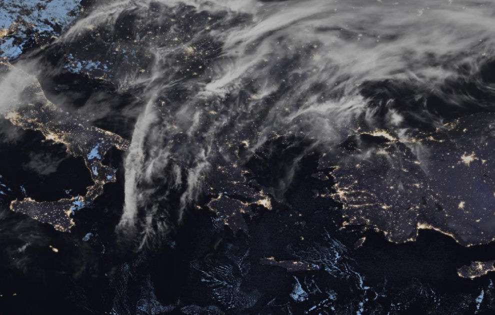 Τελευταία δορυφορική εικόνα νεφοκάλυψης